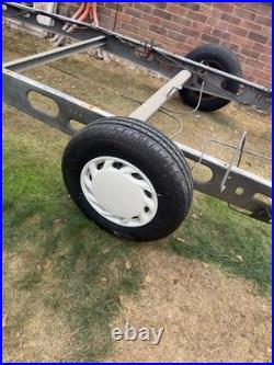 Ex Caravan Galvanised Chassis Trailer Frame with Braked Axle & Hitch Project