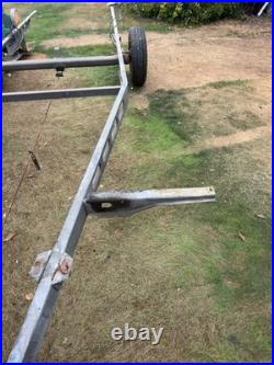 Ex Caravan Galvanised Chassis Trailer Frame with Braked Axle & Hitch Project