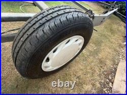 Ex Caravan Galvanised Chassis Trailer Frame with Braked Axle & Hitch Project