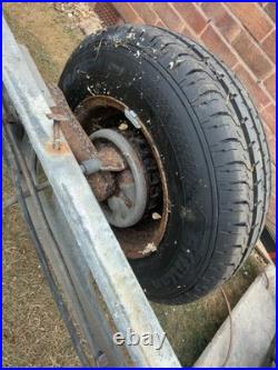 Ex Caravan Galvanised Chassis Trailer Frame with Braked Axle & Hitch Project
