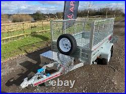 Ex Demo 7x4 Trailer with Spare wheel & Alloy Toolbox 750kg GVW-photo use APACHE