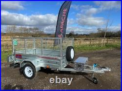 Ex Demo 7x4 Trailer with Spare wheel & Alloy Toolbox 750kg GVW-photo use APACHE