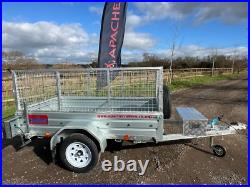 Ex Demo 7x4 Trailer with Spare wheel & Alloy Toolbox 750kg GVW-photo use APACHE