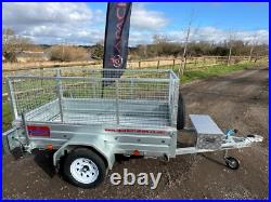 Ex Demo 7x4 Trailer with Spare wheel & Alloy Toolbox 750kg GVW-photo use APACHE