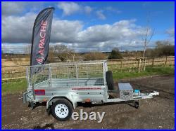 Ex Demo 7x4 Trailer with Spare wheel & Alloy Toolbox 750kg GVW-photo use APACHE
