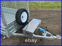 Ex Demo 7x4 Trailer with Spare wheel & Alloy Toolbox 750kg GVW-photo use APACHE
