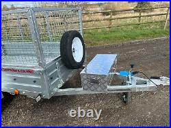 Ex Demo 7x4 Trailer with Spare wheel & Alloy Toolbox 750kg GVW-photo use APACHE