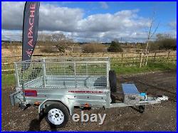 Ex Demo 7x4 Trailer with Spare wheel & Alloy Toolbox 750kg GVW-photo use APACHE