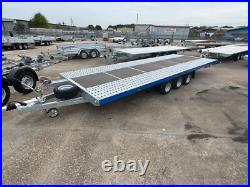 Flat Bed Car Transporter Trailer 18ft 3500kg Triple Axle AL-KO Suspension 5,5m