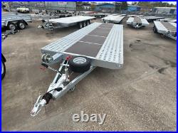 Flat Bed Car Transporter Trailer 18ft 3500kg Triple Axle AL-KO Suspension 5,5m