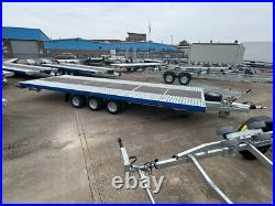 Flat Bed Car Transporter Trailer 18ft 3500kg Triple Axle AL-KO Suspension 5,5m