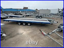 Flat Bed Car Transporter Trailer 18ft 3500kg Triple Axle AL-KO Suspension 5,5m