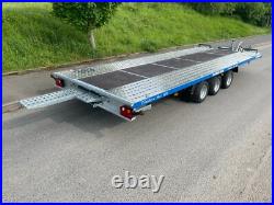 Flat Bed Car Transporter Trailer 18ft 3500kg Triple Axle AL-KO Suspension 5,5m