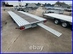 Flat Bed Car Transporter Trailer 18ft 3500kg Triple Axle AL-KO Suspension 5,5m