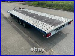 Flat Bed Car Transporter Trailer 18ft 3500kg Triple Axle AL-KO Suspension 5,5m