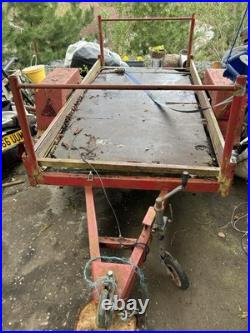 Flat Bed Trailer 8x4 Ft. Single Suspension With Landrover Wheels, and Jockey