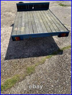 Flat bed trailer, used with 2 good tires. Collection Canterbury kent