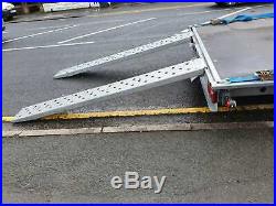 Flatbed Car Trailer-14' x 7'3 2600kg -Twin-Axle Tilt Bed inc. Spare wheel
