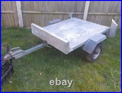 Flatbed Trailer Erde With Manual Tilt And Tie Downs