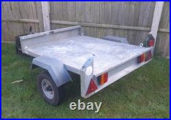 Flatbed Trailer Erde With Manual Tilt And Tie Downs