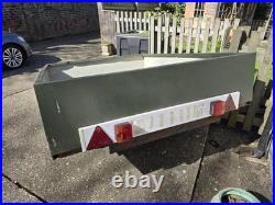 Galvanised Metal Car Trailer 5ft wide x 6.5ft long with Electrics