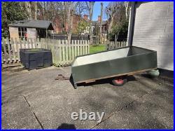 Galvanised Metal Car Trailer 5ft wide x 6.5ft long with Electrics