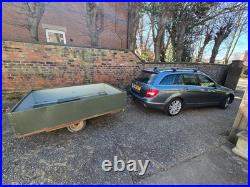 Galvanised Metal Car Trailer 5ft wide x 6.5ft long with Electrics