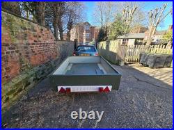 Galvanised Metal Car Trailer 5ft wide x 6.5ft long with Electrics