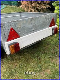 Galvanised Steel Utility Trailer 85? ×? 120? ×? 35? Cm Hitch Lock, Lights, Gd Tyres