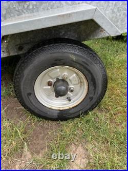 Galvanised Steel Utility Trailer 85? ×? 120? ×? 35? Cm Hitch Lock, Lights, Gd Tyres