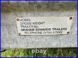 Graham Edwards trailer WITH Ramp Tailgate