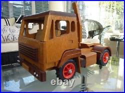 Hand Made Wooden Truck & Trailer