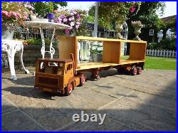 Hand Made Wooden Truck & Trailer