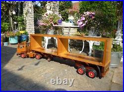 Hand Made Wooden Truck & Trailer