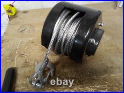 Hand Winch 2500kg 8mm cable with hook, used on car transporter trailer