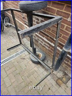 Heavy-Duty Steel DIY Trailer Project Frame With Wheels And Mudguards