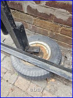 Heavy-Duty Steel DIY Trailer Project Frame With Wheels And Mudguards