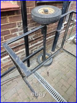 Heavy-Duty Steel DIY Trailer Project Frame With Wheels And Mudguards