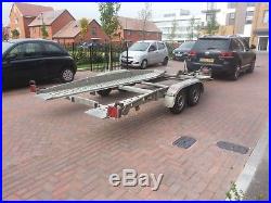 Hoffmann/ Brenderup Tilt Bed Twin Axle Galvanised Car Transporter Trailer 14 Ft