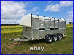 IFOR WILLIAMS TA510G3-14 Tri-Axle 14ft Livestock trailer, 2011 sheep decks