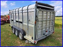 IFOR WILLIAMS TA510G3-14 Tri-Axle 14ft Livestock trailer, 2011 sheep decks