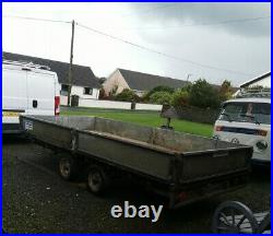 Ifor Willams 14ft Drop Side Flat Bed Trailer