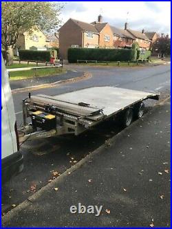 Ifor Williams Car Transporter Trailer 14ft Beaver Tail Twin Axle Flatbed Trailer