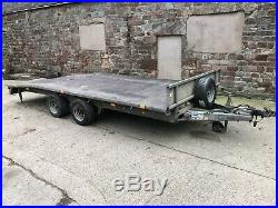 Ifor Williams Car Transporter Trailer 16ft Beaver Tail Twin Axle Flatbed Trailer