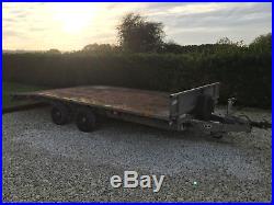 Ifor Williams Flatbed Beavertail Car Transporter Trailer Twin Axle 3500KG 16x7.4