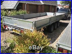 Ifor Williams LM187 Tri Axle Trailer With Winch Ramps Hinging Sides No VAT
