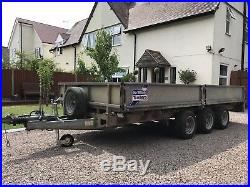 Ifor Williams Lm146 Tri Axle Flat Dropside Plant Tractor Dumper Digger Trailer