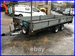 Ifor Williams Lm166g Twin axle 3.5 ton Flat bed Trailer 16 ft x 6ft winch