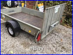 Ifor Williams P8e 750kg single axle trailer drop ramp spare wheel