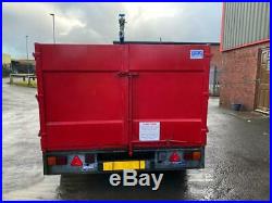 Ifor Williams Tri Axel 12ft High Sided Hiab Trailer With Electric Pump 2016